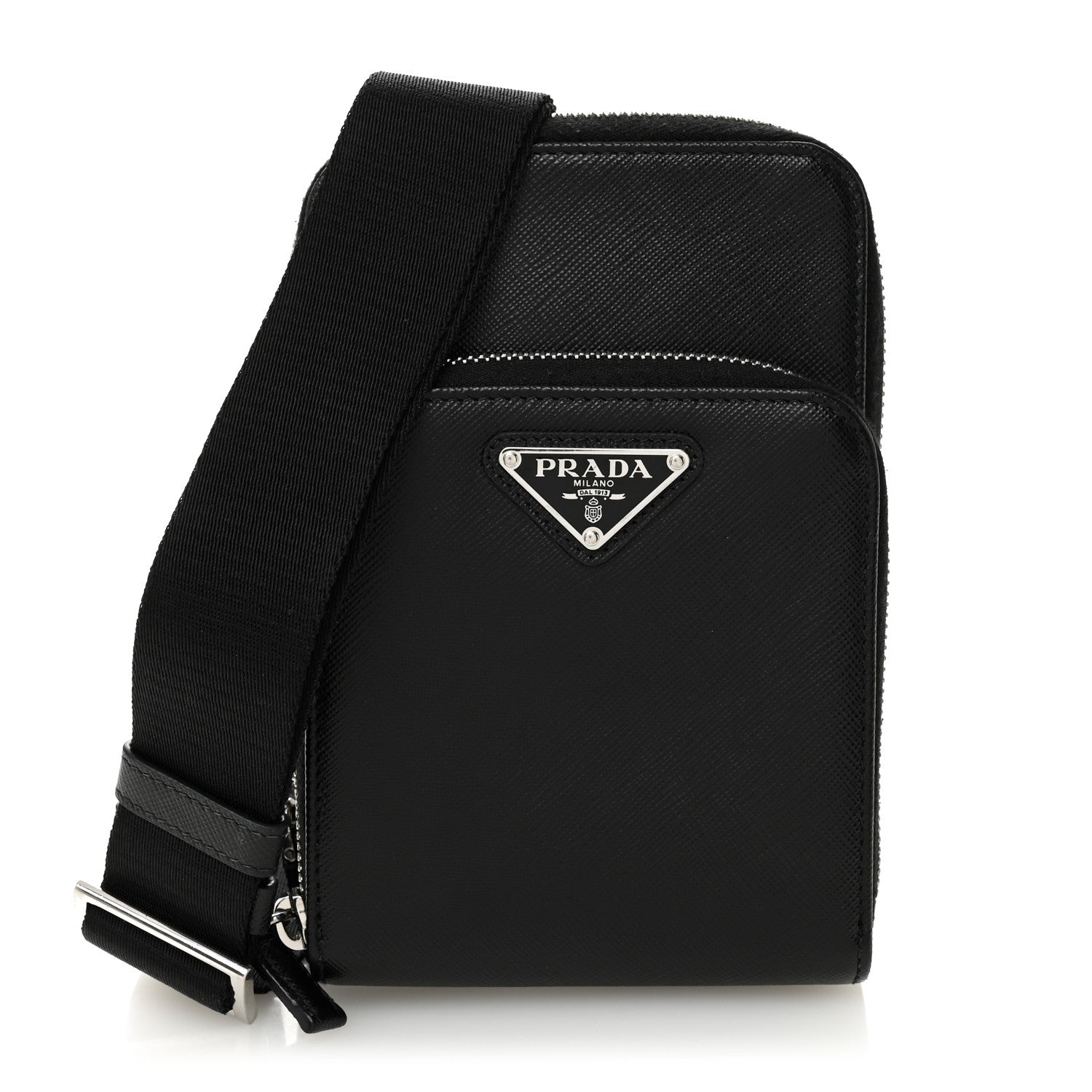 Saffiano Smartphone Case Crossbody Black