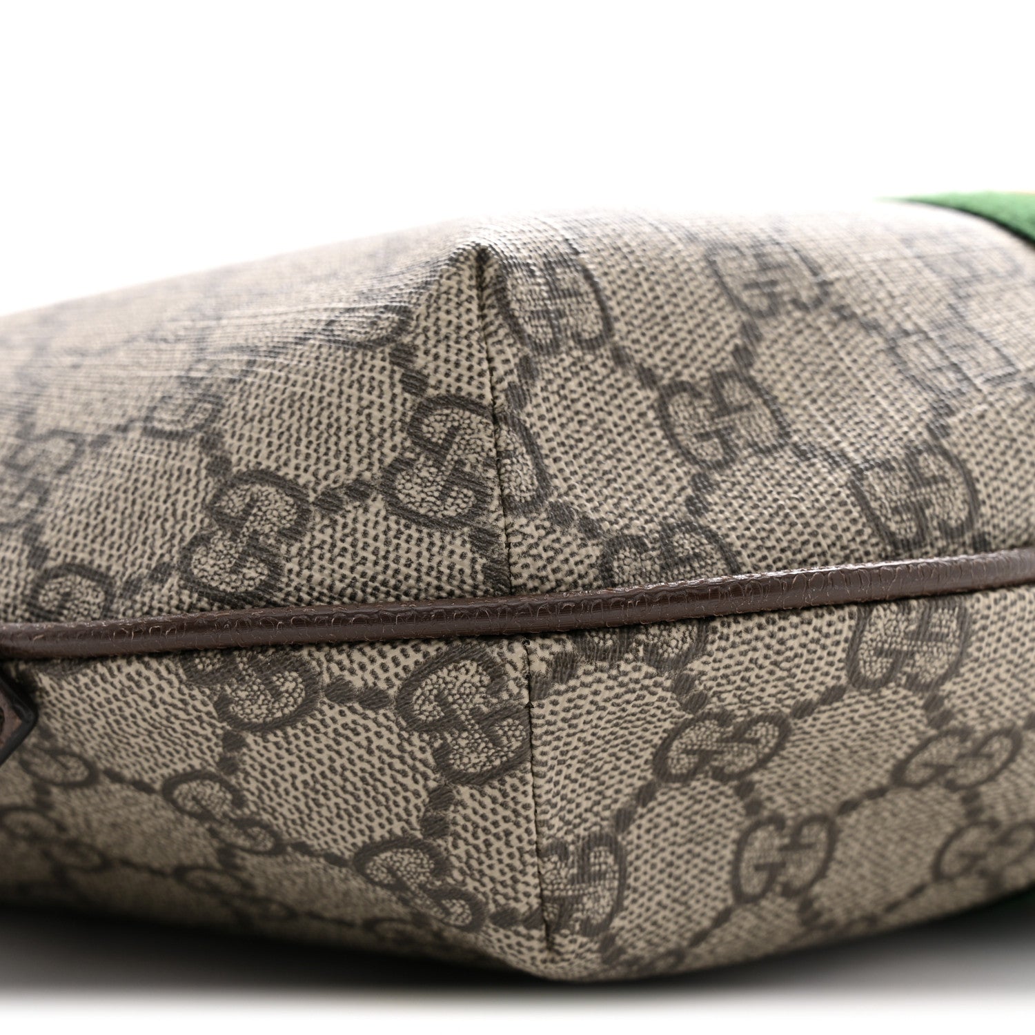 GG Supreme Monogram Web Small Ophidia Half Moon Hobo Brown