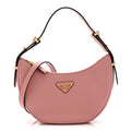 Soft Calfskin Arque Shoulder Bag Alabastro