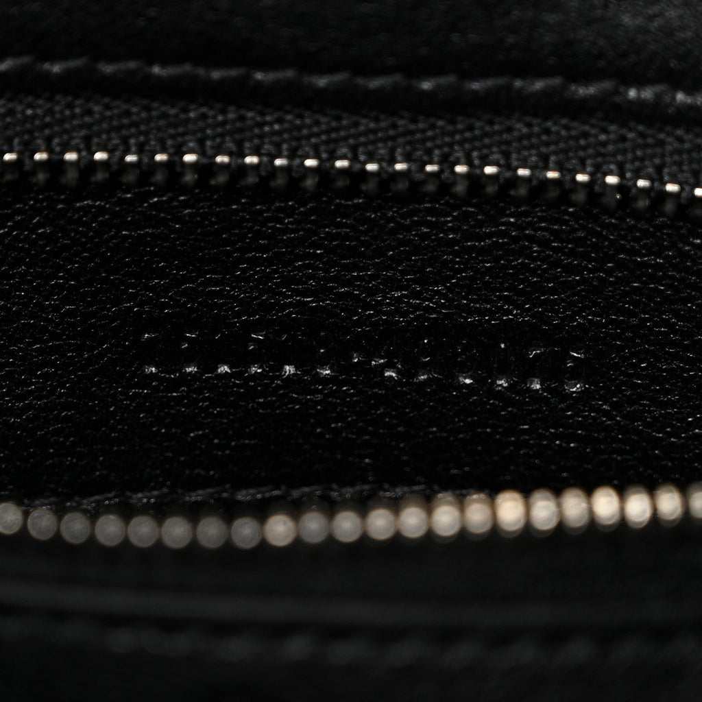 Sakai Be Green Calfskin Diagonal Stitched Small Blondie Tote  Black