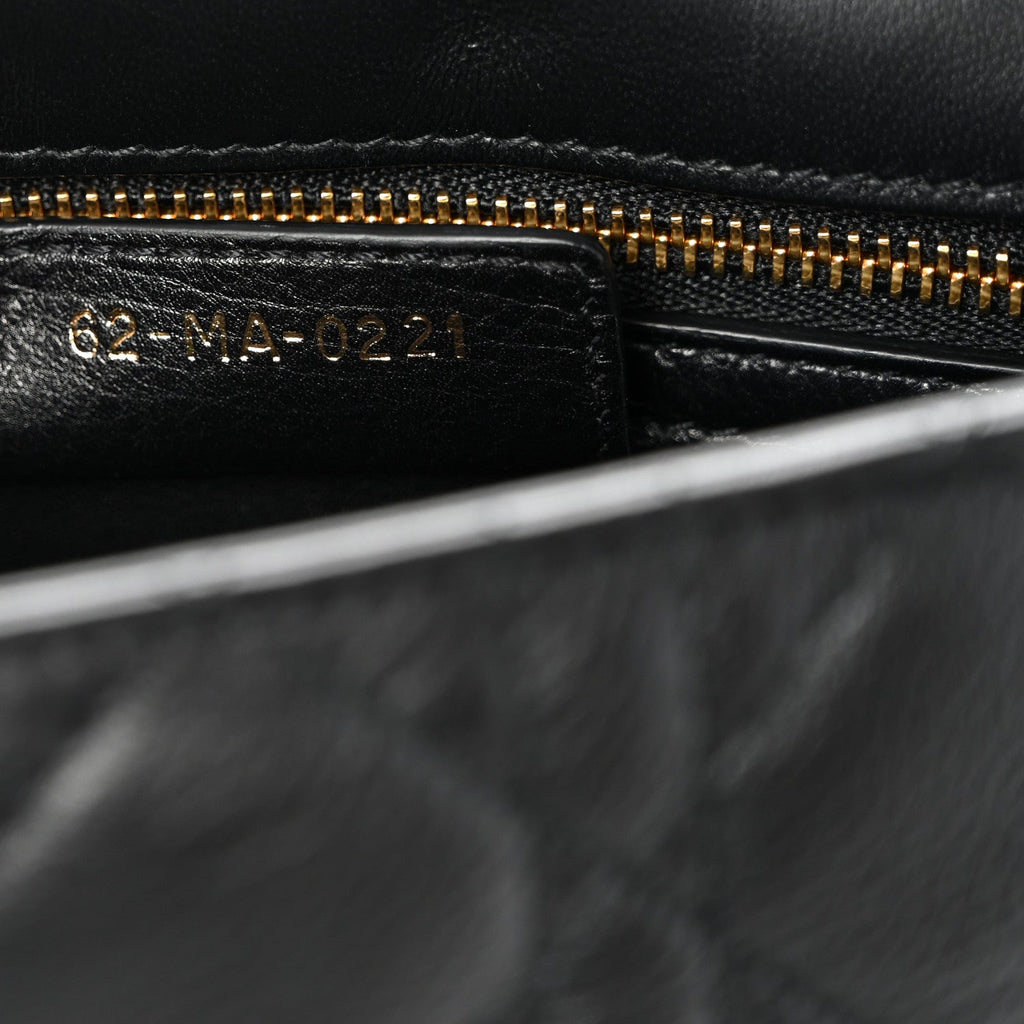 Calfskin Cannage Small Caro Bag Black