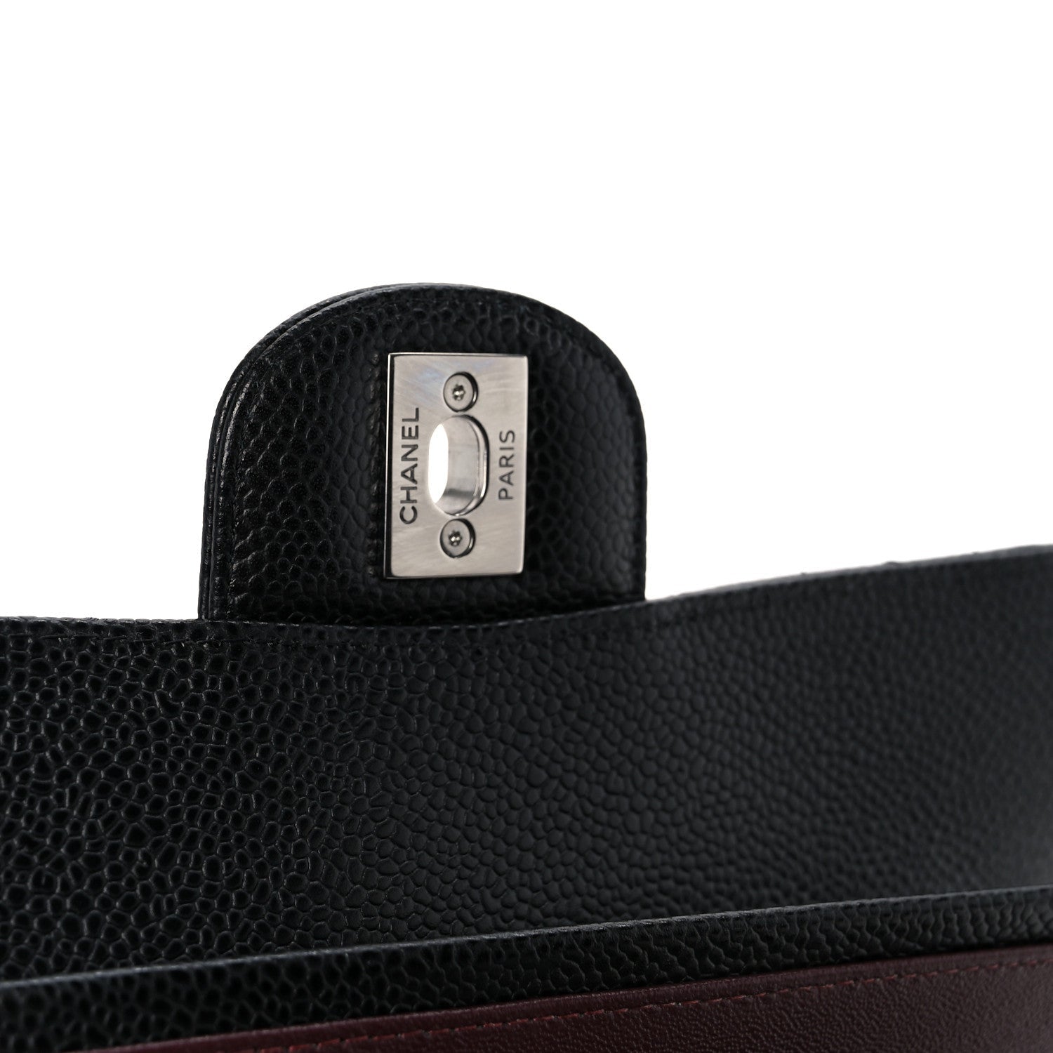 Caviar Quilted Small Double Flap Black Black