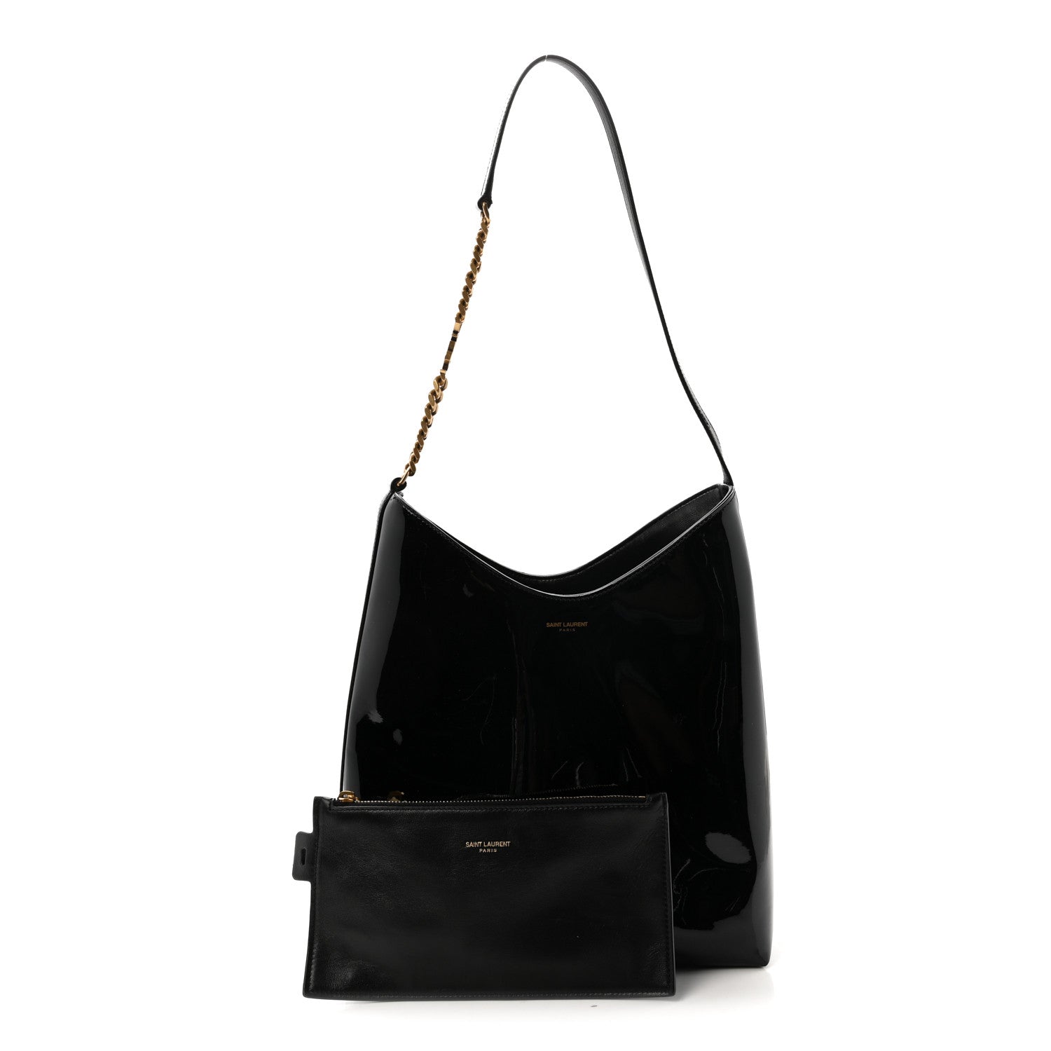 Patent Calfskin Rendez-Vous Hobo Black