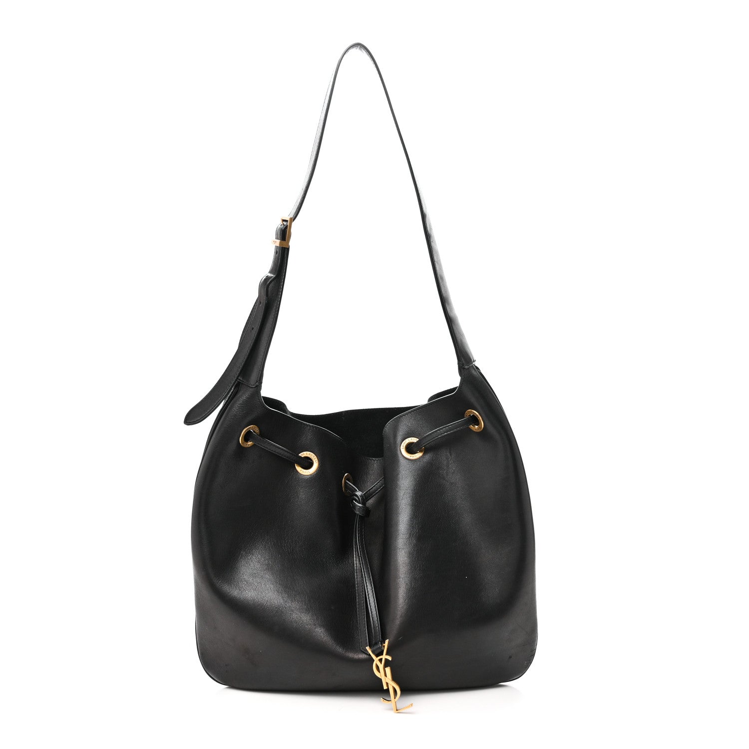 Smooth Calfskin Paris VII Large Flat Hobo Black