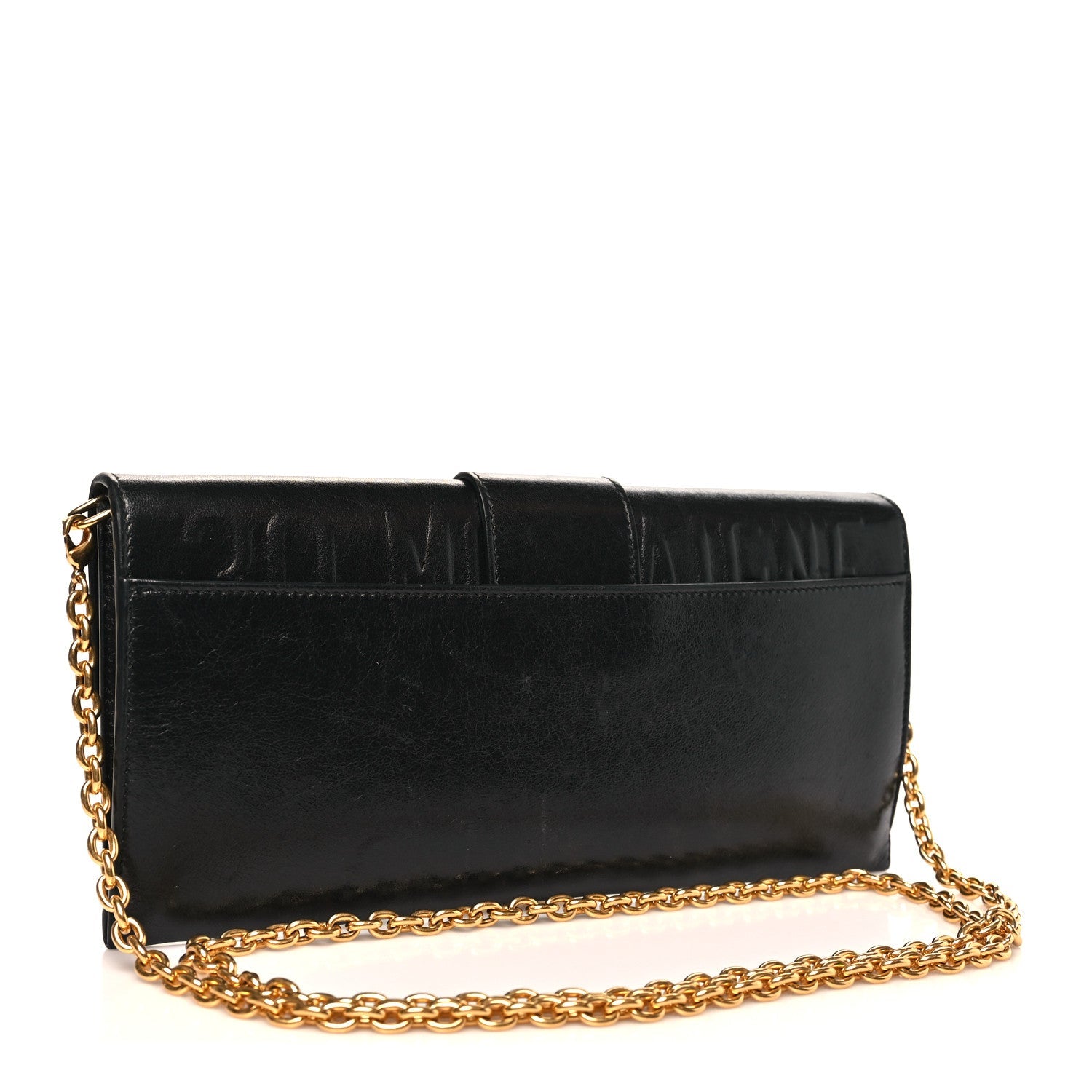Calfskin 30 Montaigne Chain Pouch Black
