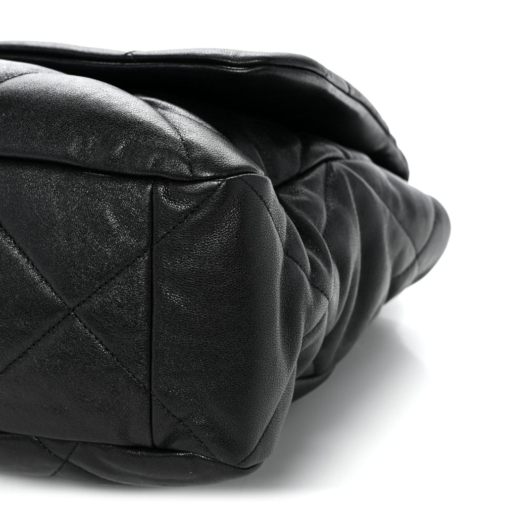 Lambskin Quilted Maxi Chanel 19 Flap Black