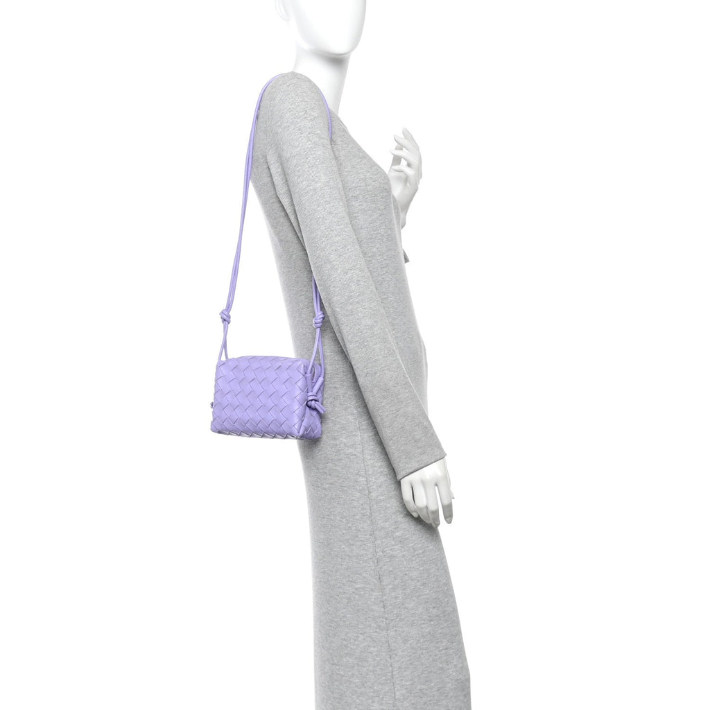 Nappa Intrecciato Mini Loop Camera Bag Wisteria