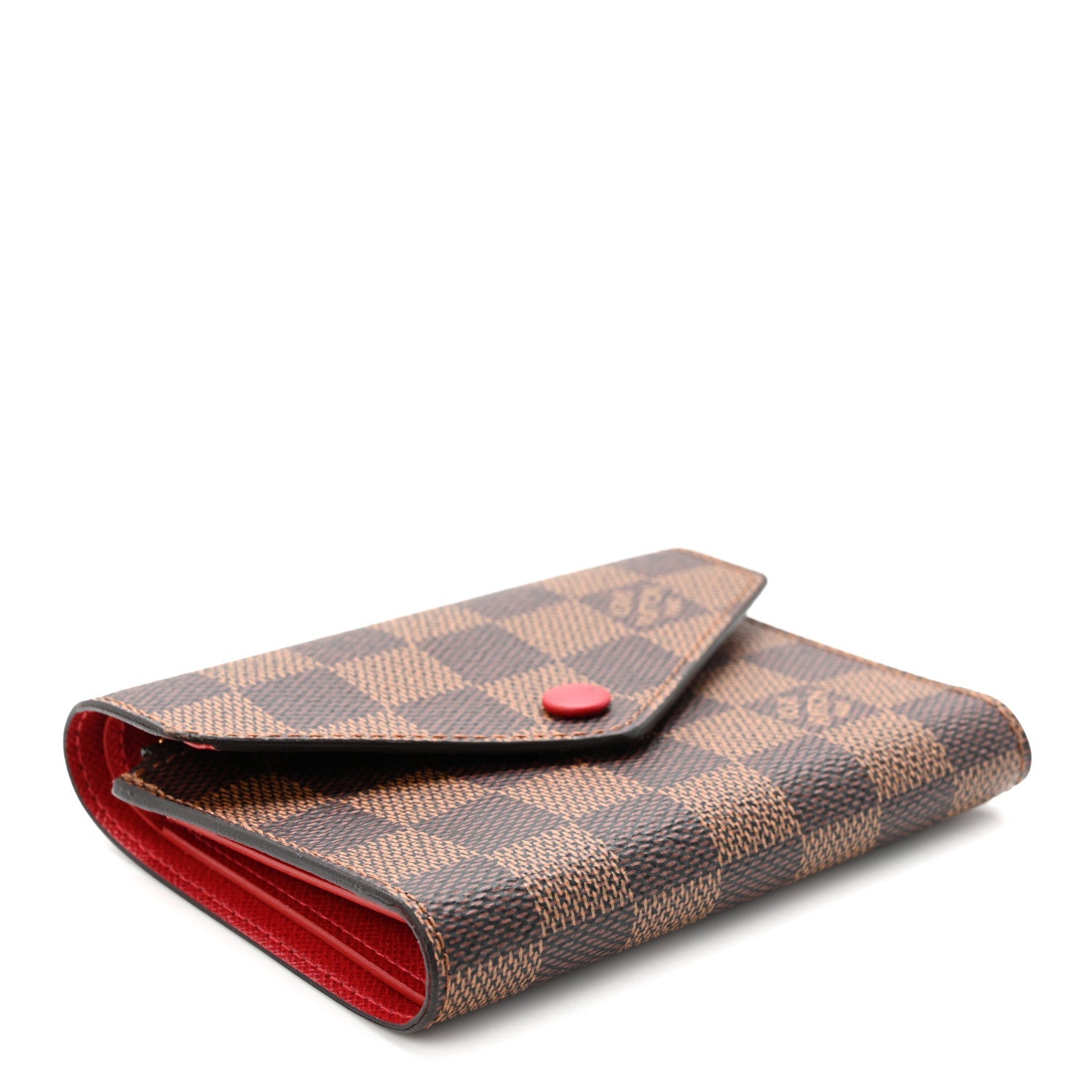 Damier Ebene Victorine Wallet Red