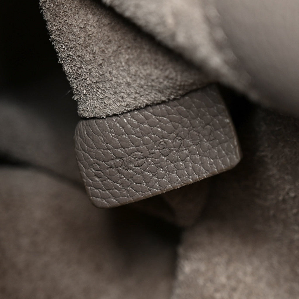 Supple Grained Calfskin Bucket 16 Bag Pebble