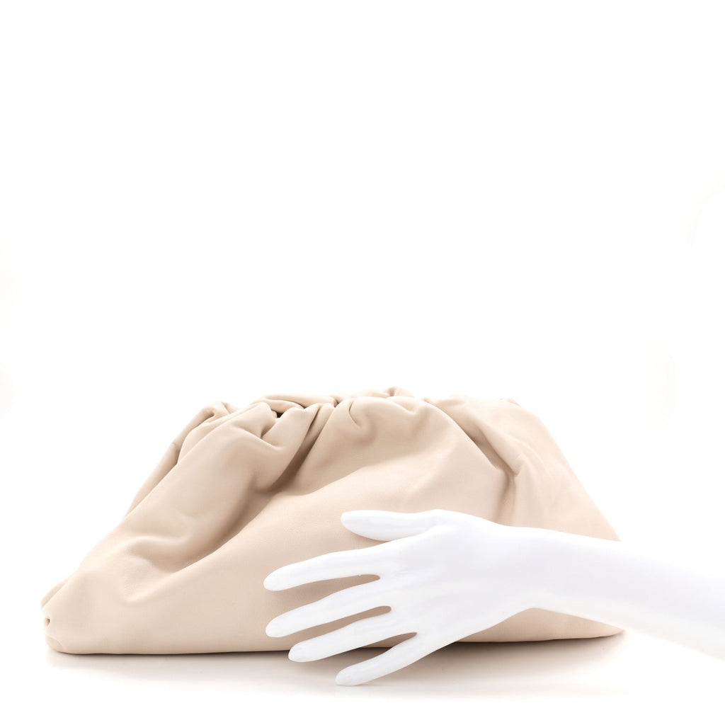 Smooth Butter Calf The Pouch Oversized Clutch Plaster