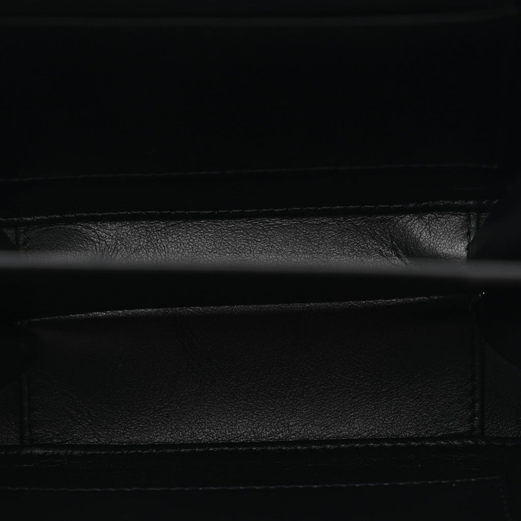 Caviar Quilted CC Filigree Vanity Clutch With Chain Black