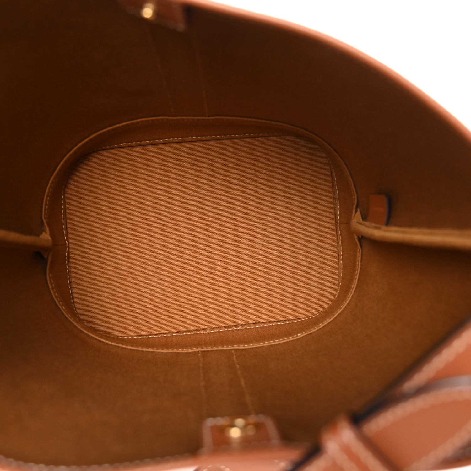 Triomphe Canvas Calfskin Small Bucket Bag Tan Tan