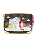 Monogram 2022 Christmas Animation Seoul Mini Pochette Accessories Fuchsia