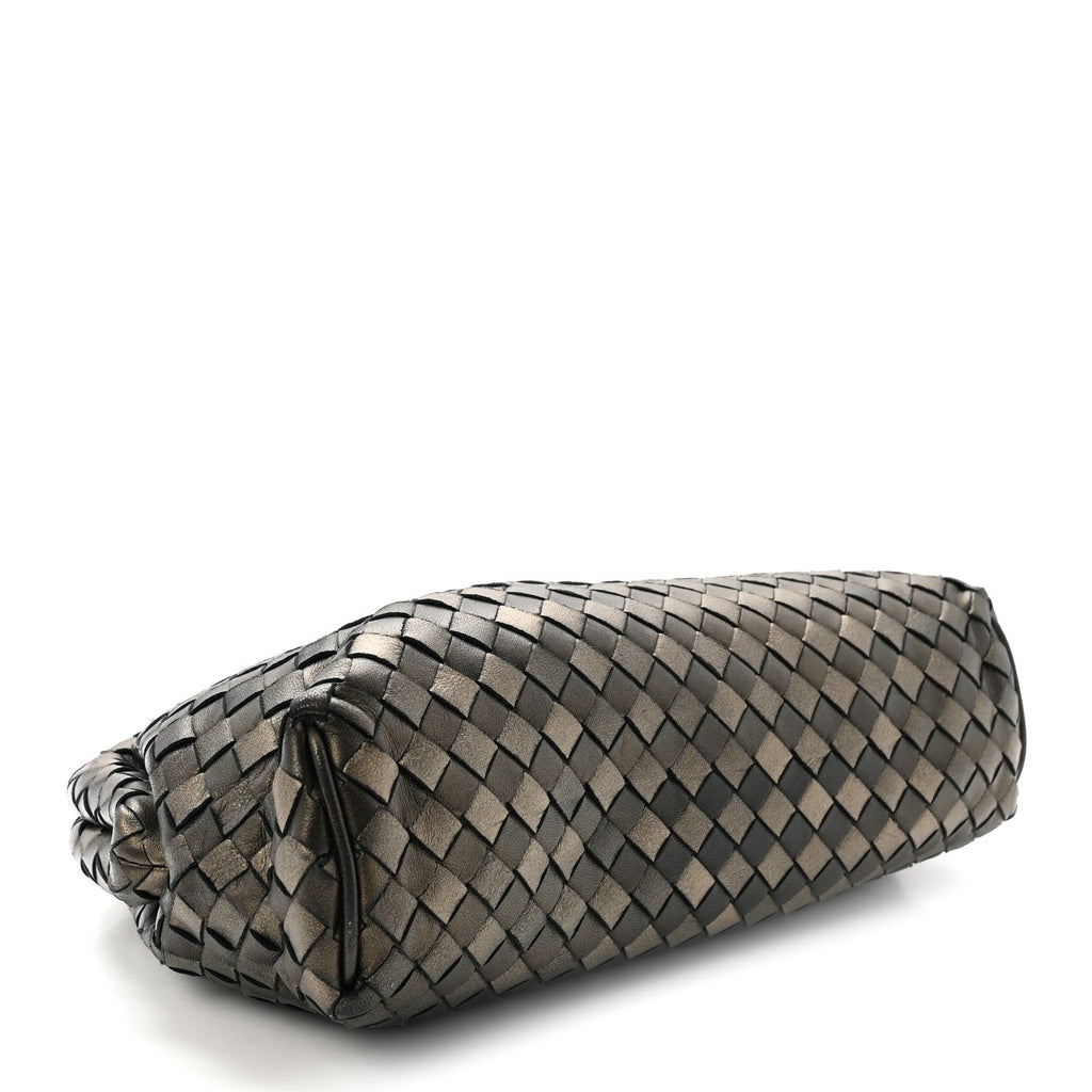 Nappa Intrecciato The Lauren 1980 Clutch Dark Gold