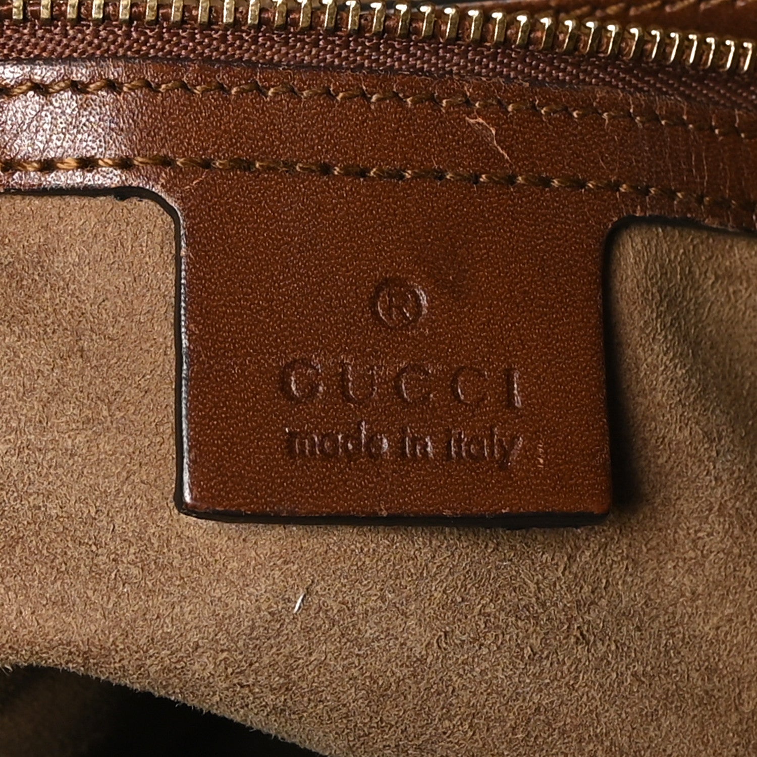 GG Supreme Monogram Linea A Foldover Tote Brown