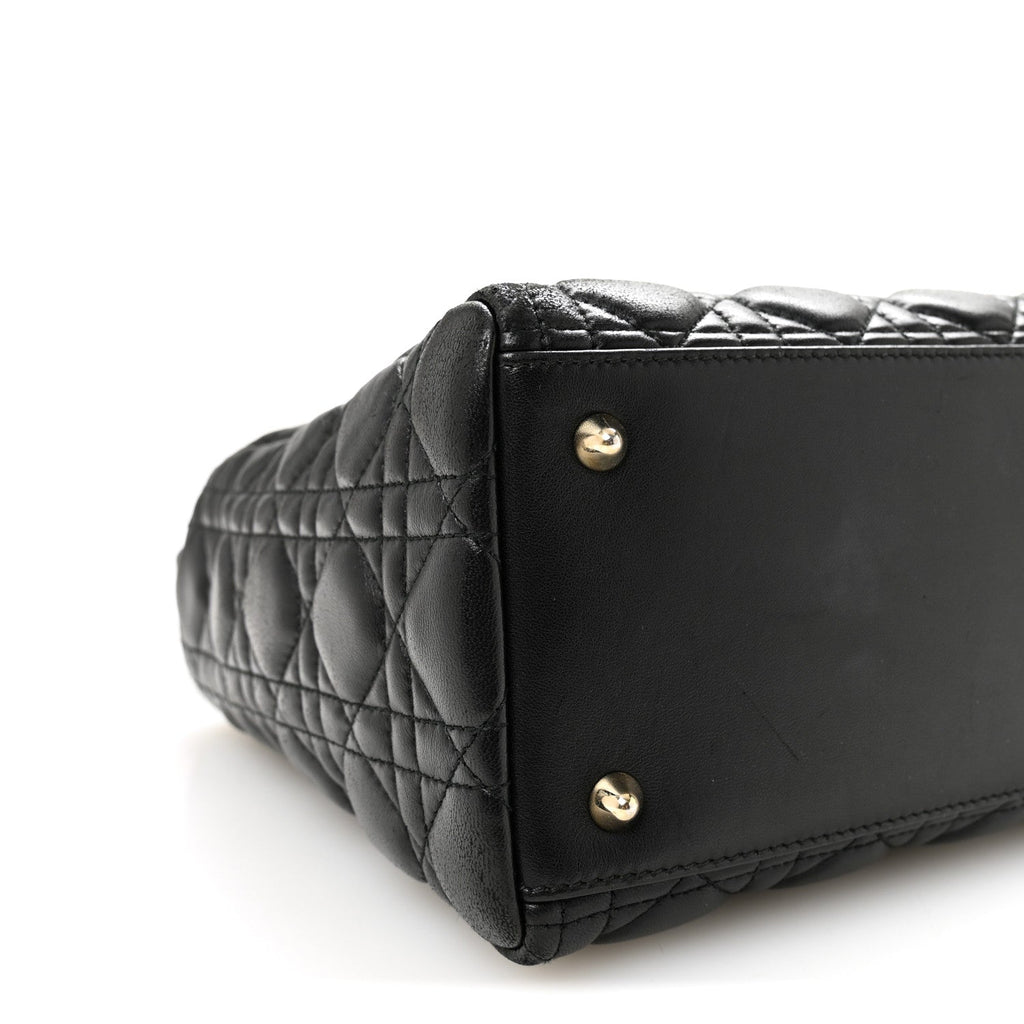 Lambskin Cannage Medium Lady Dior Black