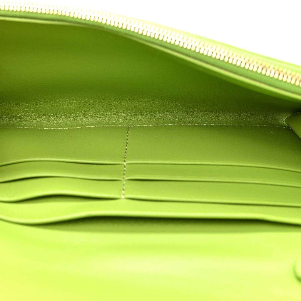 Nappa Matisse FF Embossed Baguette Continental Wallet With Chain Rain Forest