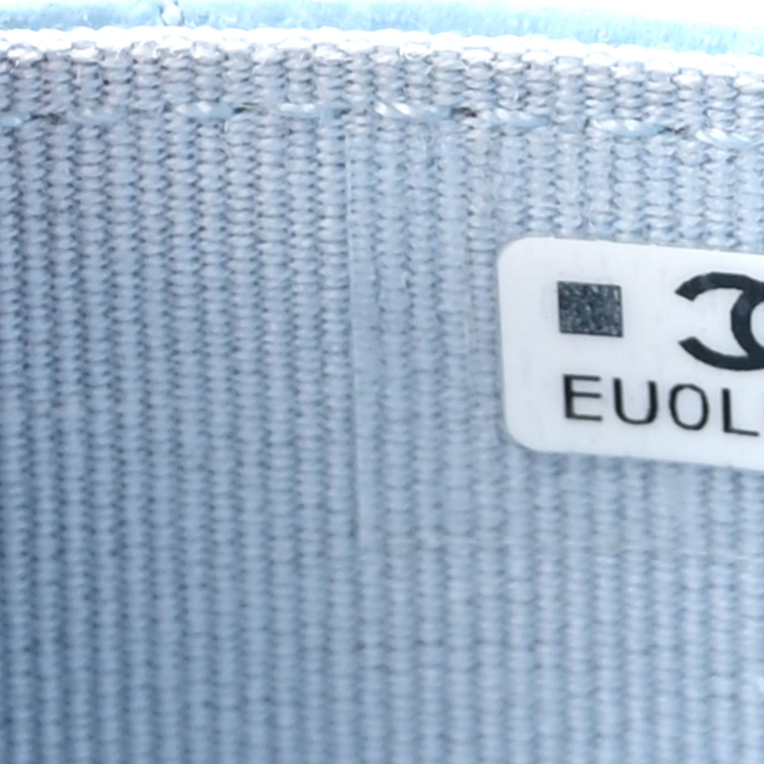Caviar Quilted Flap Card Holder Wallet Light Blue