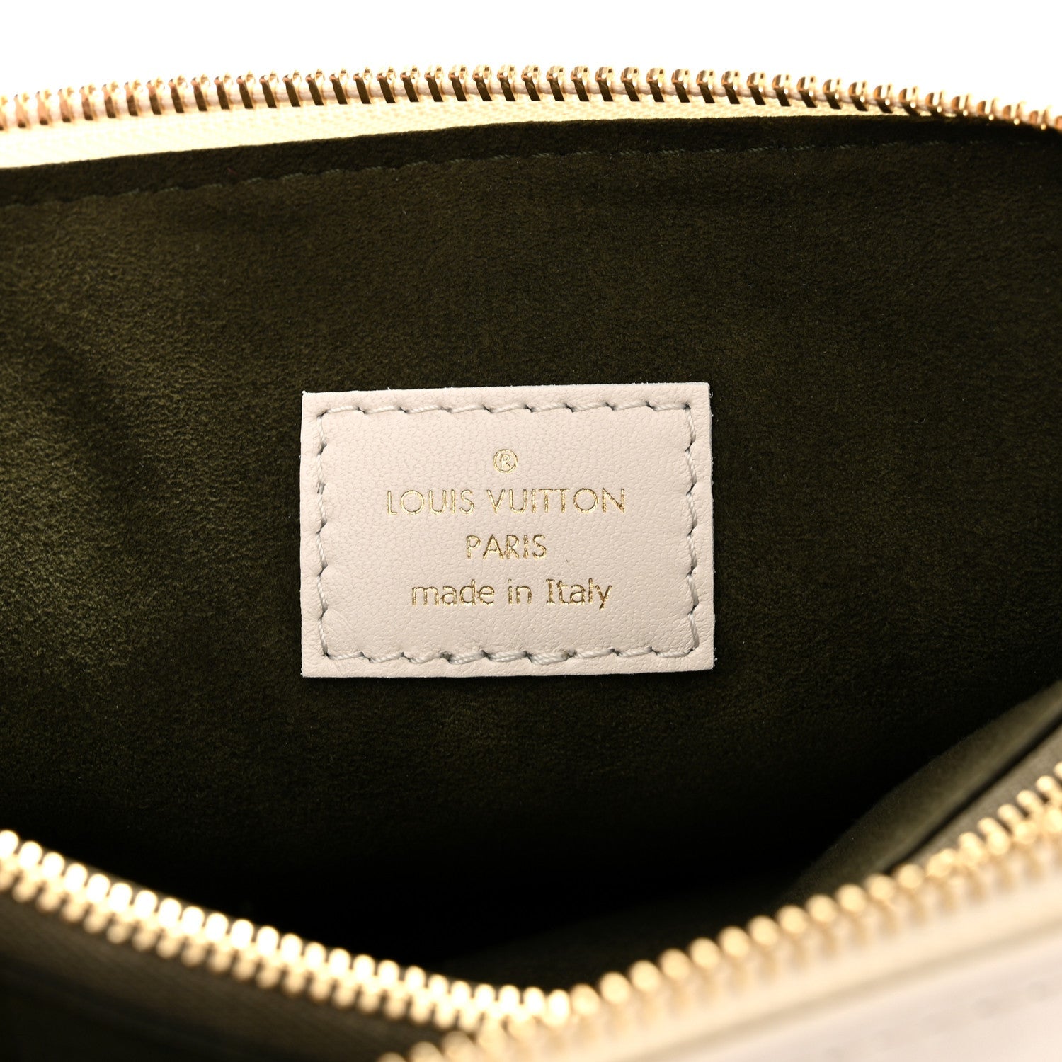 Lambskin Embossed Monogram Coussin PM Beige Cream