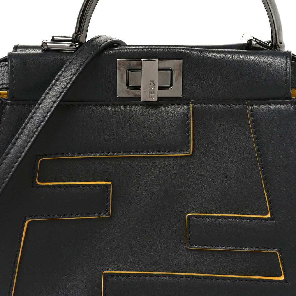 Nappa FF Mini Peekaboo Iconic Satchel Black Sunflower