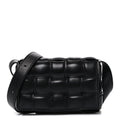 Nappa Maxi Intreccio Small Padded Cassette Crossbody Bag Black