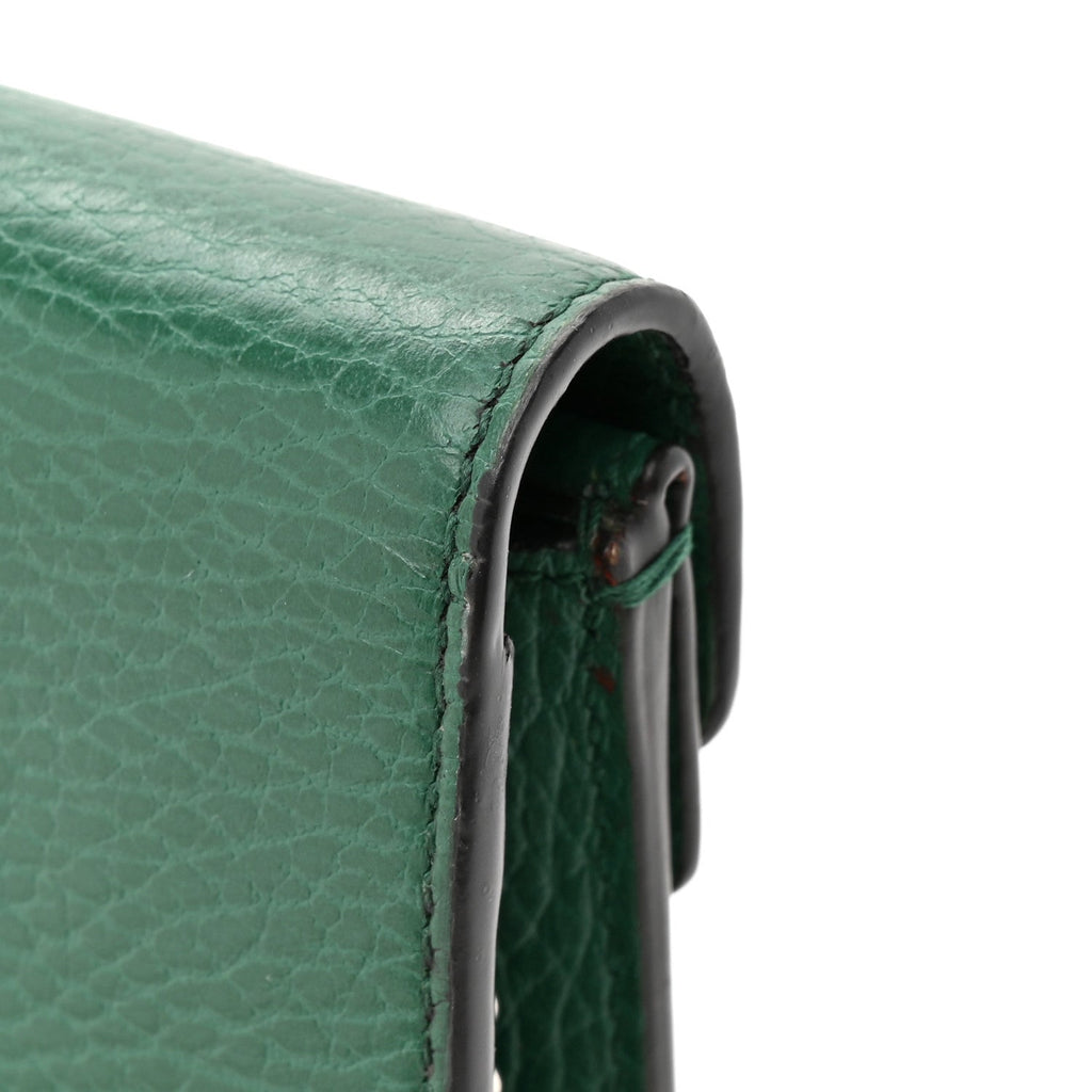 Dollar Calfskin Crystal Super Mini Dionysus Shoulder Bag Emerald