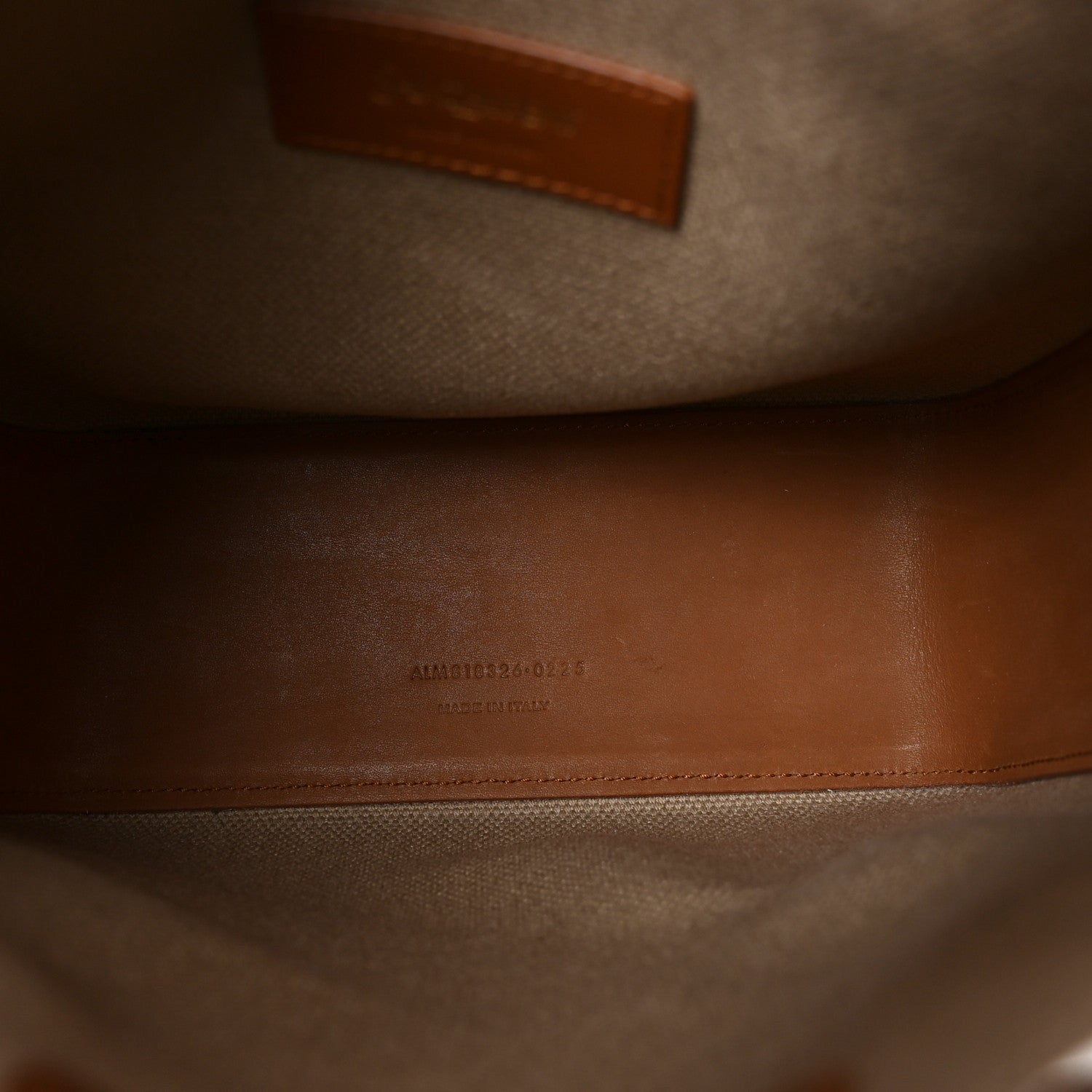 Canvas Calfskin Small Bucket Bag Desert Dust Brick
