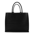 Oblique Calfskin Embossed Large Book Tote TBlack