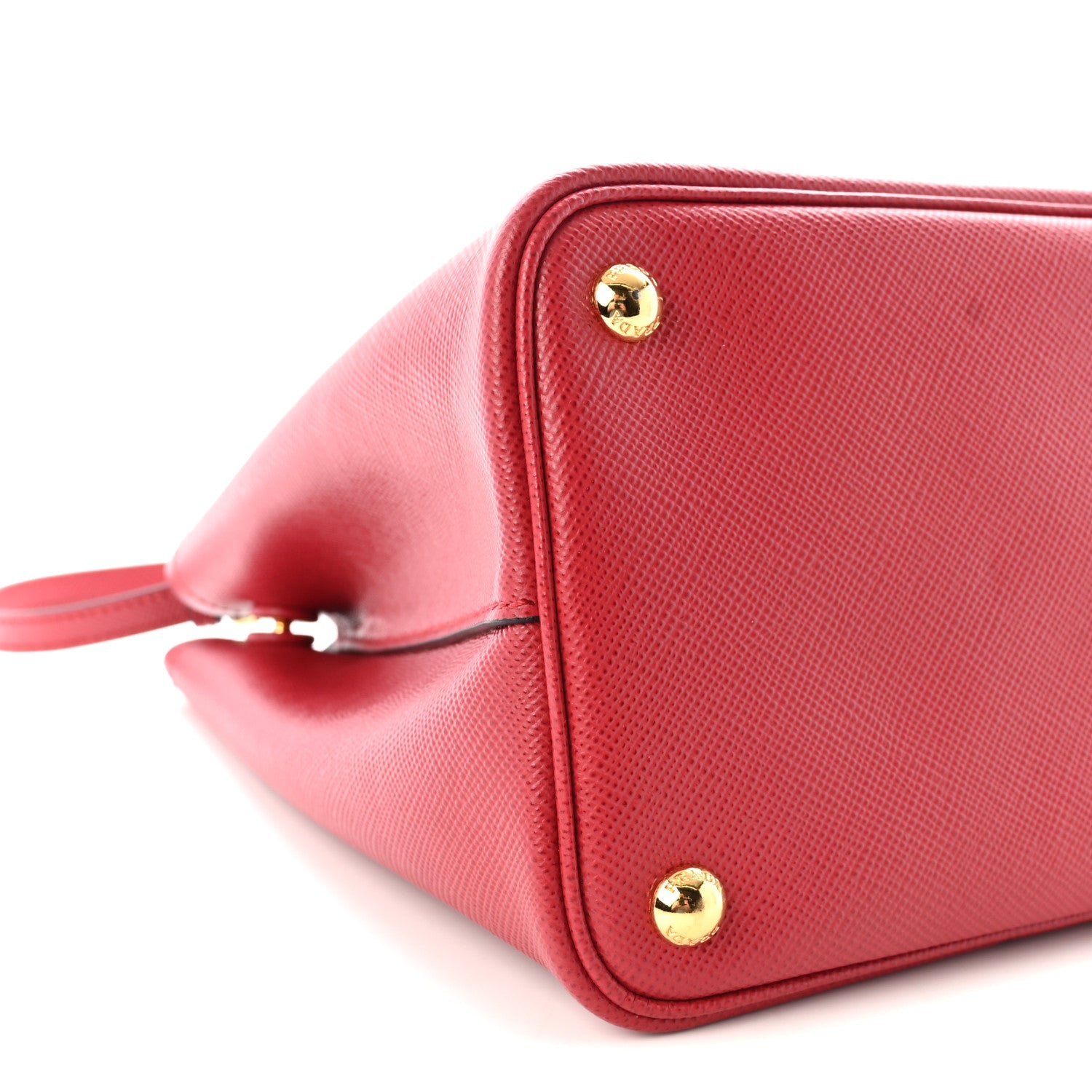 Saffiano Cuir Medium Double Bag Fuoco