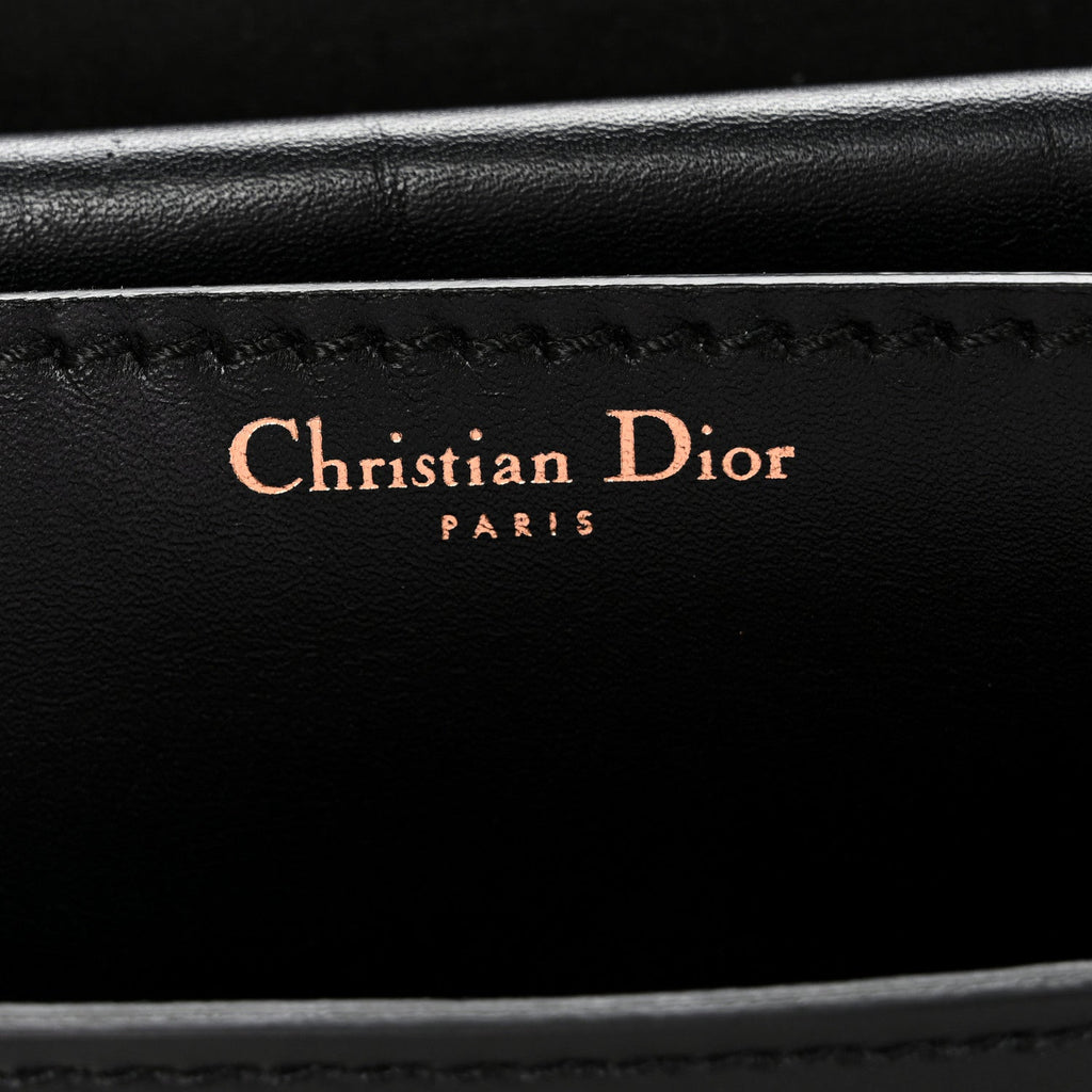 Calfskin J'Adior Chain Flap Bag Black