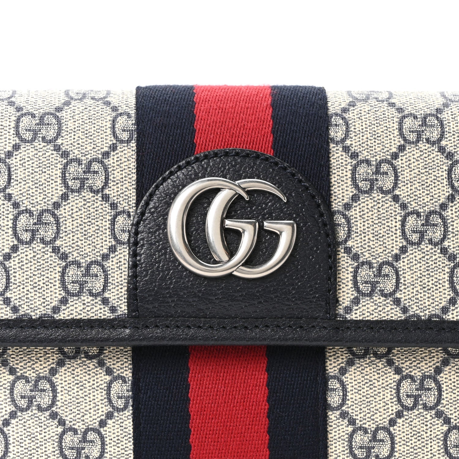 GG Supreme Monogram Web Small Ophidia Belt Bag 90 36 Beige Navy