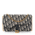 Oblique Saddle Chain Pouch Blue