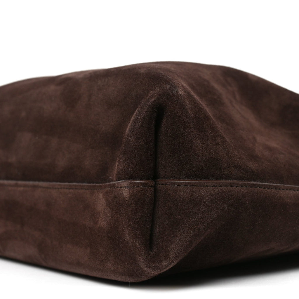 Suede Calfskin Medium Diorly Bag Chocolate