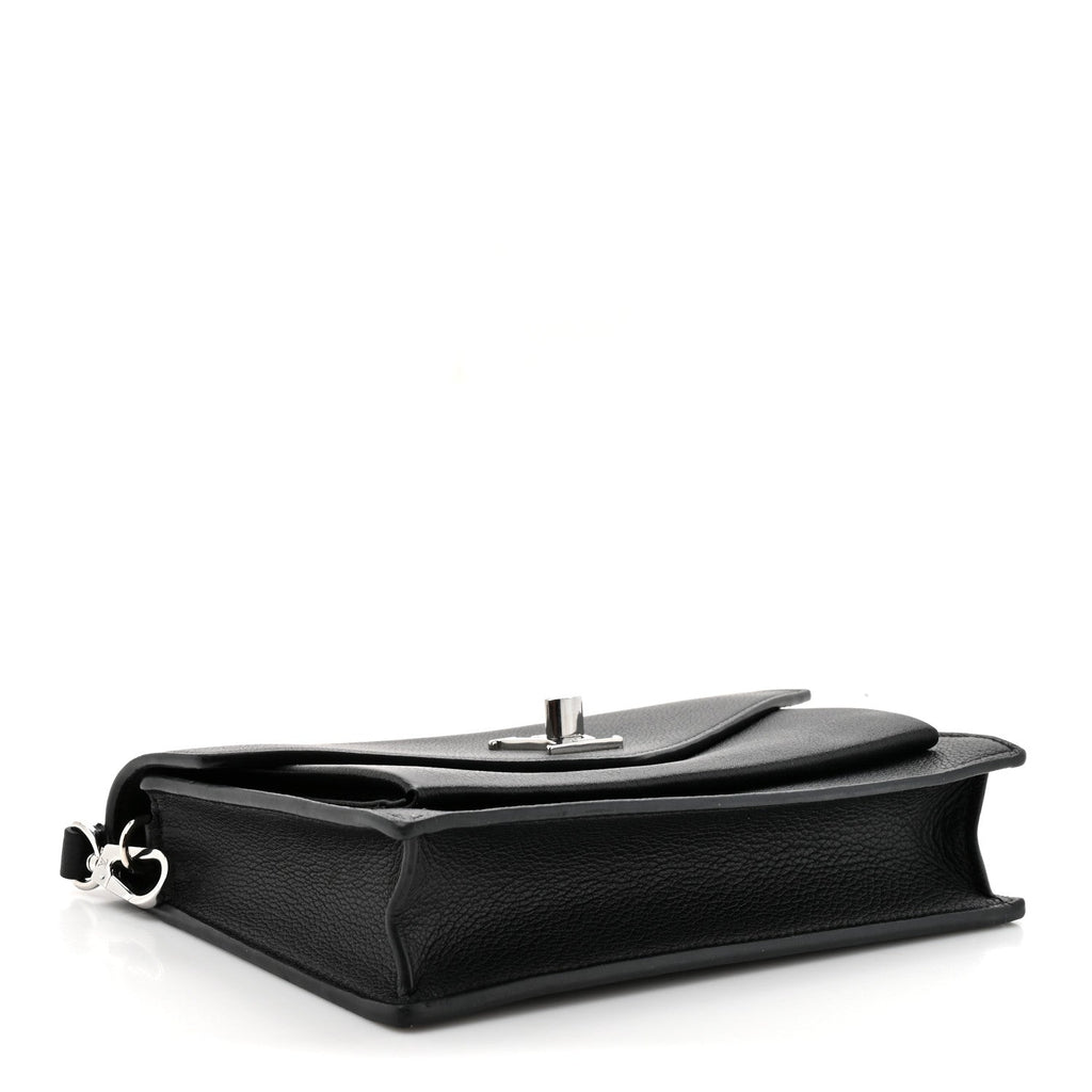 Soft Calfskin My Lockme Chain Pochette Black