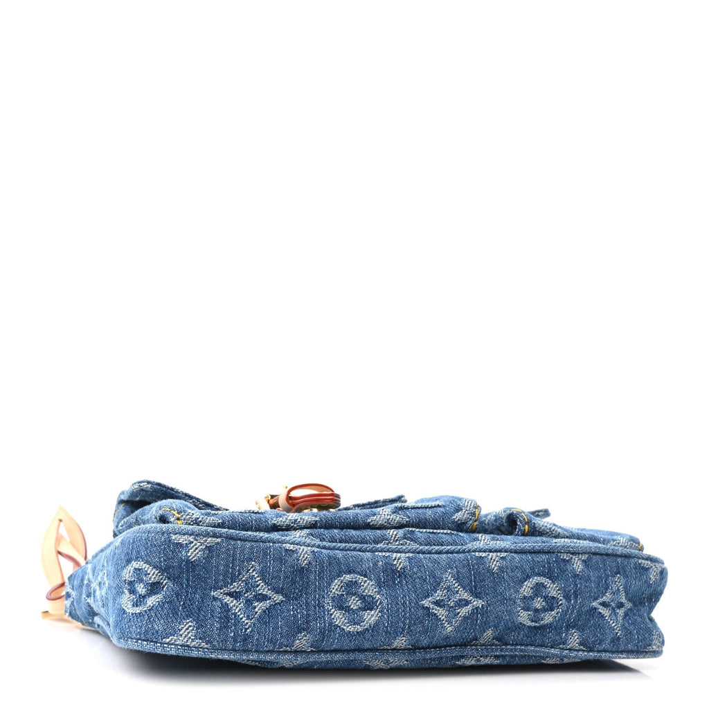 Monogram Denim Pochette Accessories Cargo Blue