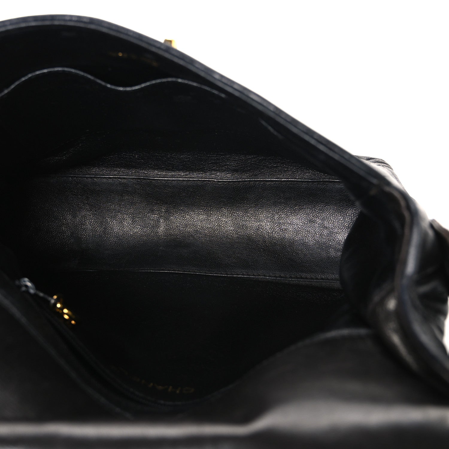 Lambskin Quilted Flap Shoulder Bag Black