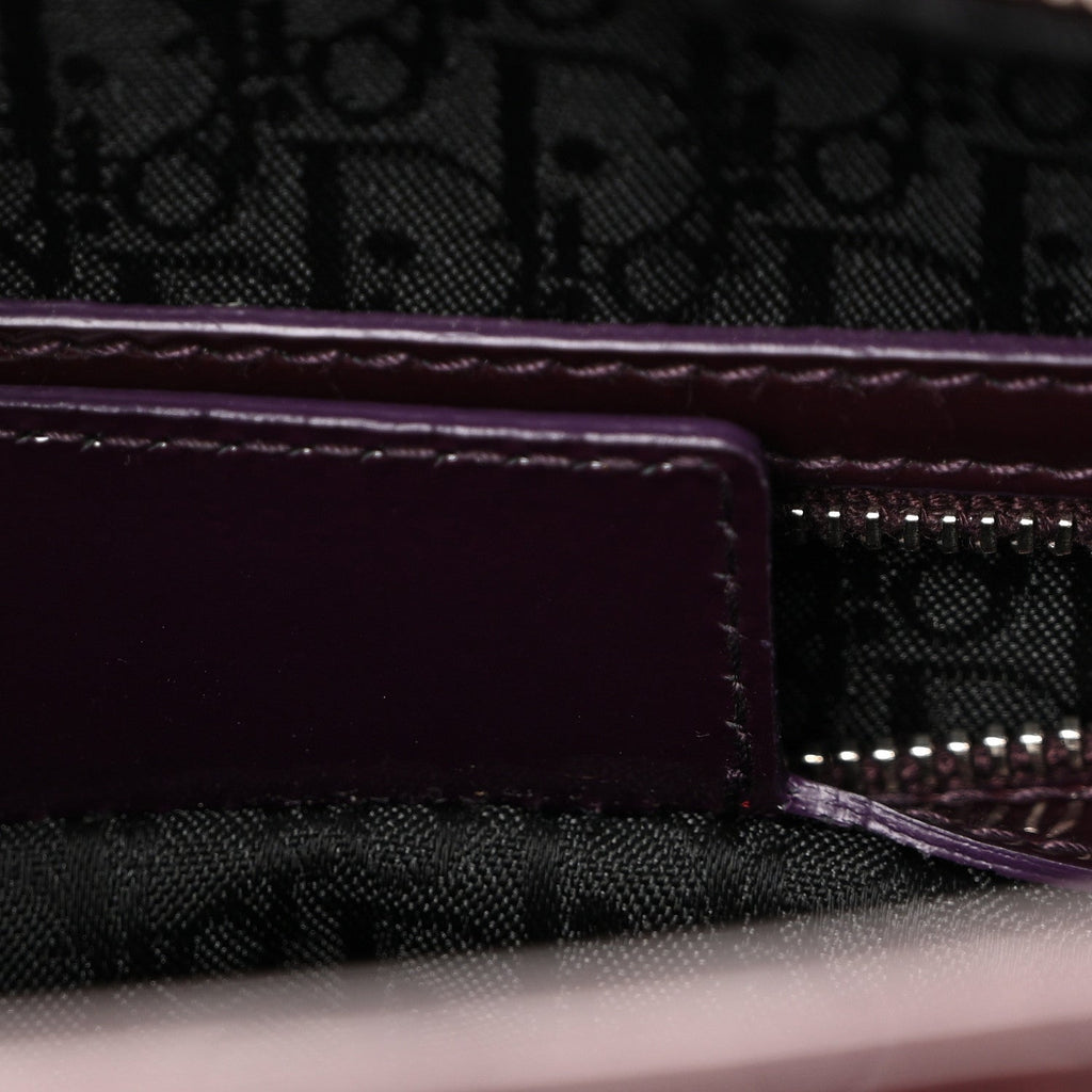 Patent Cannage Large Lady Dior Violet Purple