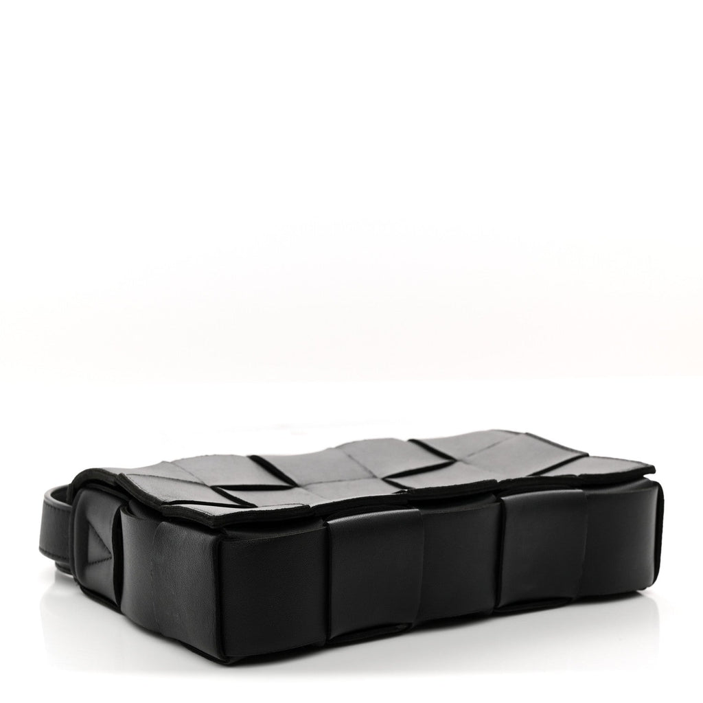 Nappa Maxi Intreccio Cassette Bag Black