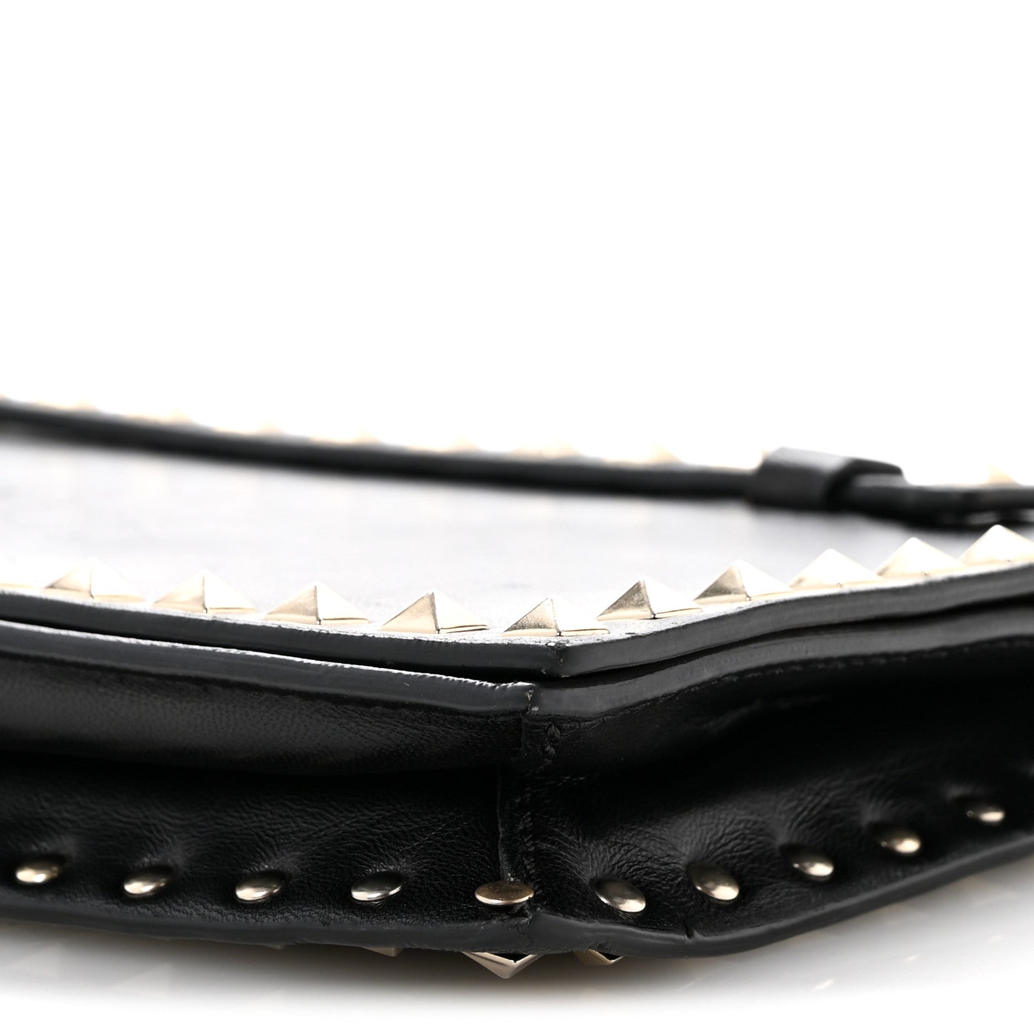 Nappa Rockstud Wristlet Clutch Black