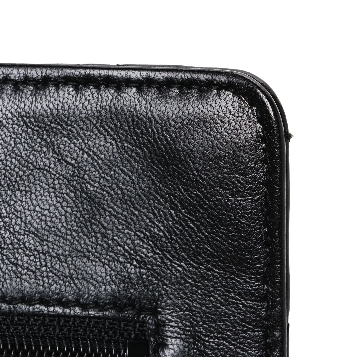 Lambskin Quilted Wallet On Chain WOC Black