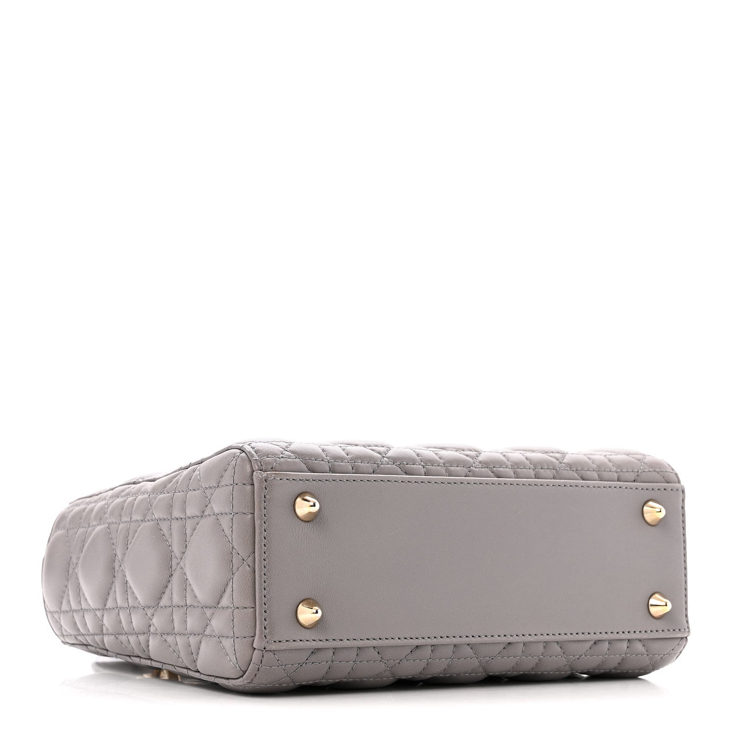 Lambskin Cannage Small Lady Dior Grey