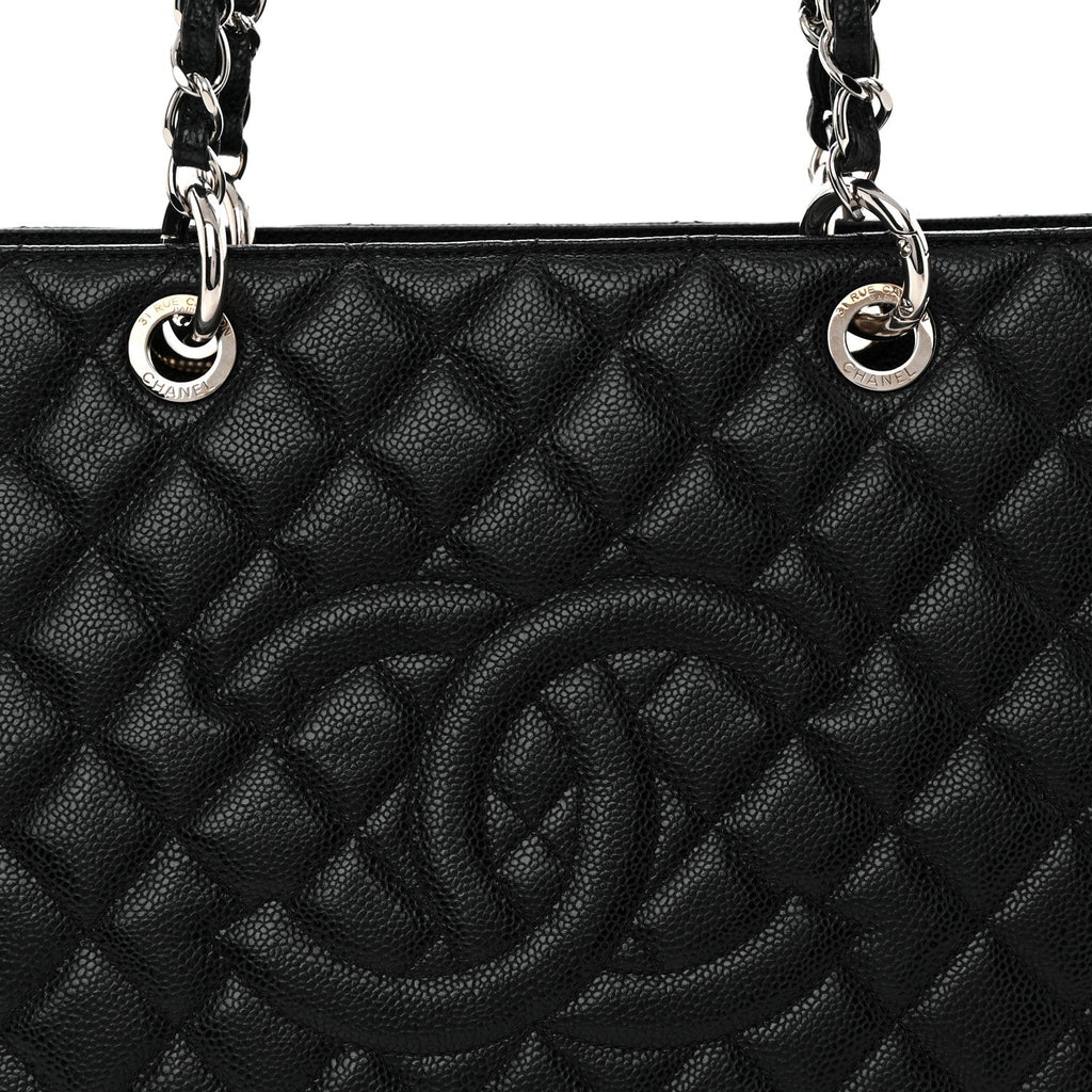 Caviar Quilted XL Grand Shopping Tote GST Black