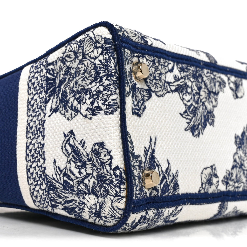 Canvas Reverse Embroidered Rêve d'Infini Medium Lady D-Lite Blue Multicolor