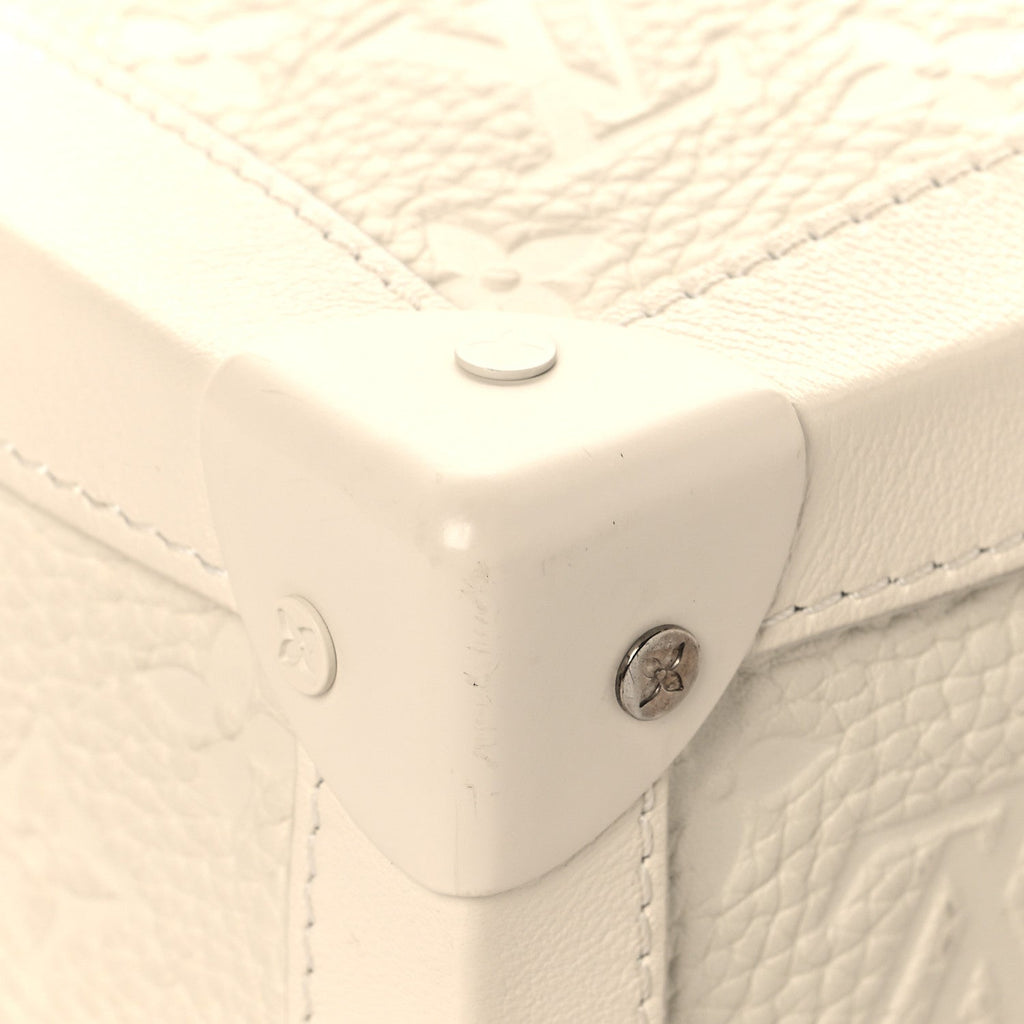 Taurillon Monogram Solar Ray Soft Trunk Powder White