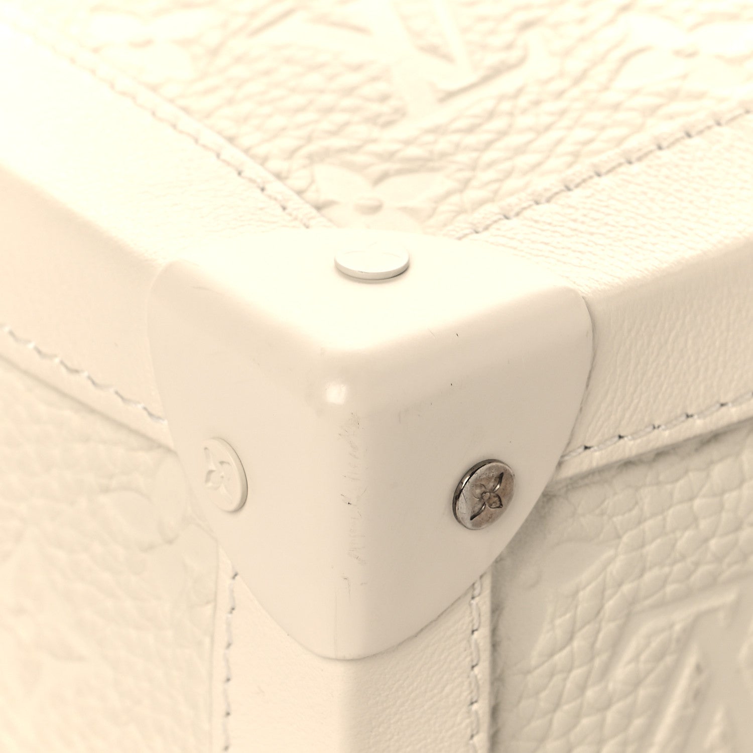 Taurillon Monogram Solar Ray Soft Trunk Powder White
