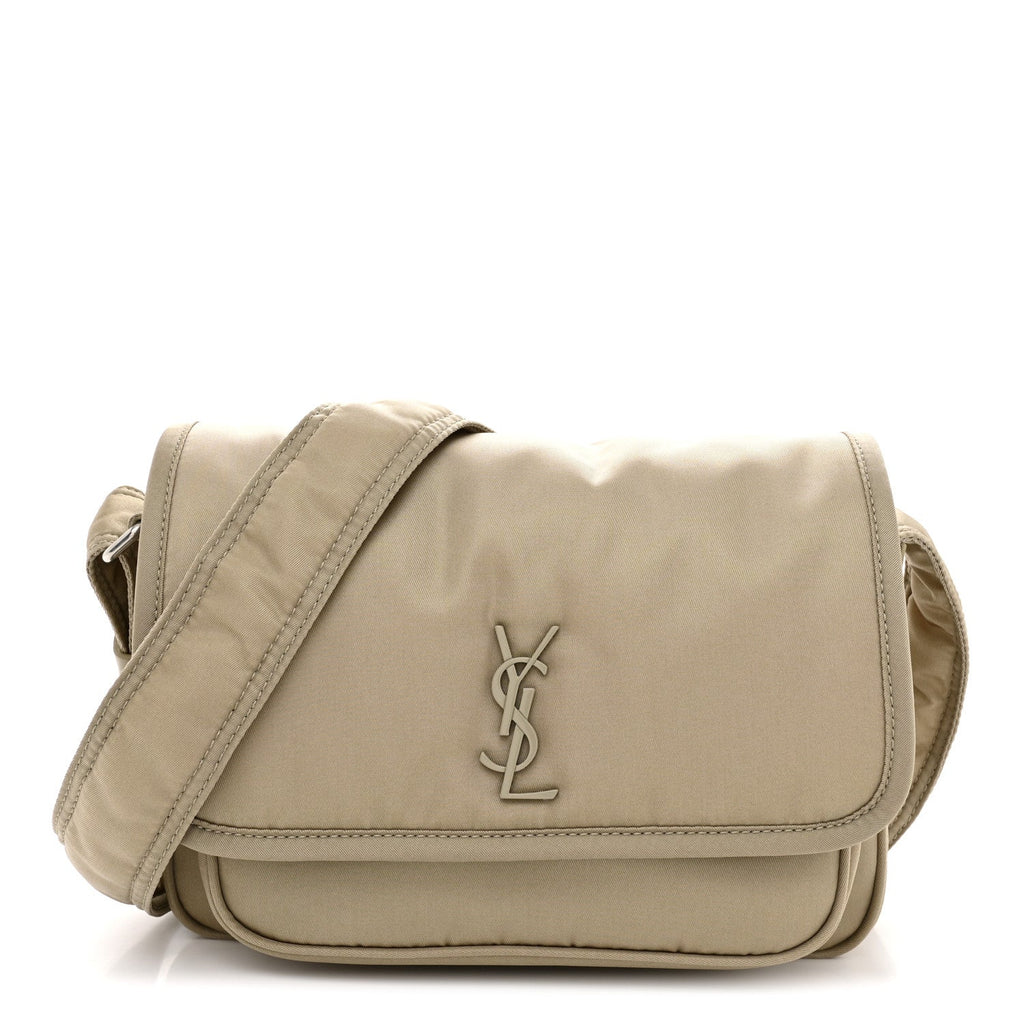 Econyl Nylon Small Niki Messenger Gray Hay