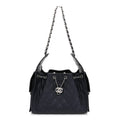 Caviar Quilted Small Chanel 25 Handbag Dark Navy