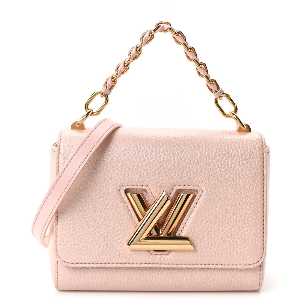 Iridescent Grained Calfskin Summer Splash Twist PM Pink
