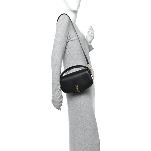 Box Calfskin Voltaire Top Handle Crossbody Bag Black