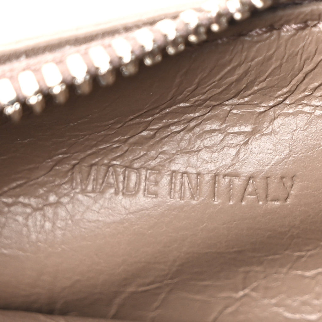 Calfskin Logo Embossed Small Tool 2.0 North-South Tote Mink Grey